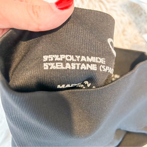 Carbon38 | Black Mesh Pull-On Yoga Leggings Size XS/S Stretch Wide Waist - Picture 7 of 8